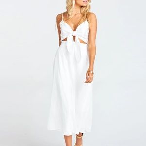Moby tie maxi in white tulip